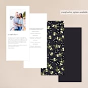 "Greenery Crown" - Wedding Programs in Navy by Susan Moyal - Back of Card Options