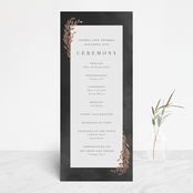 "Lux branch" - Wedding Programs in Pepper by Stacey Meacham - Front