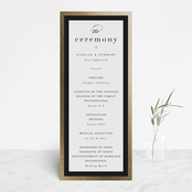"Handsome Border" - Wedding Programs in Chalkboard by Hooray Creative - Front