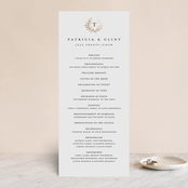 "laurel monogram" - Wedding Programs in Cotton by Stacey Meacham - Front