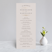 "Art Deco Border" - Wedding Programs in Blush by Hooray Creative - Front