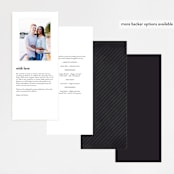 "Scripted Wedding" - Wedding Programs in Obsidian by Hooray Creative - Back of Card Options