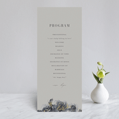 "Enchanted Blooms" - Wedding Programs in Midnight by Lori Wemple - Front