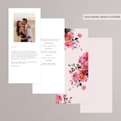 "Blossoms" - Wedding Programs in Blush by Lori Wemple - Back of Card Options