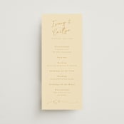 "Ink scribble" - Wedding Programs in Honey by Adelyn T. - Front