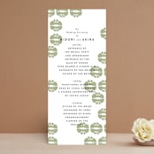 "Kota" - Wedding Programs in Onyx by Nazia Hyder - Front