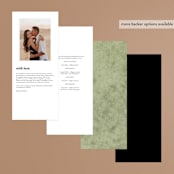 "Kota" - Wedding Programs in Onyx by Nazia Hyder - Back of Card Options