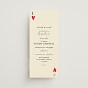 "Red Hearts" - Wedding Programs in Champagne by Helena Vitto - Front