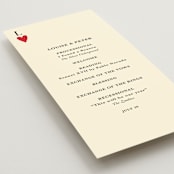 "Red Hearts" - Wedding Programs in Champagne by Helena Vitto - Detail