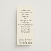 "Floral Emblem" - Wedding Programs in Cream by Baumbirdy - Front