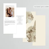 "Organic Elegance" - Wedding Programs in Sand by Carrie Moradi - Back of Card Options