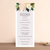 "Classic Floral" - Wedding Programs in Spring Blush by Alethea and Ruth - Front