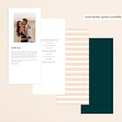 "Classic Floral" - Wedding Programs in Spring Blush by Alethea and Ruth - Back of Card Options