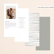 "Watercolor Floral" - Wedding Programs in Fog by Jill Means - Back of Card Options