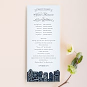 "Big City - Boston" - Wedding Programs in Pale Blue by Hooray Creative - Front