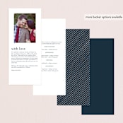 "Big City - Boston" - Wedding Programs in Pale Blue by Hooray Creative - Back of Card Options