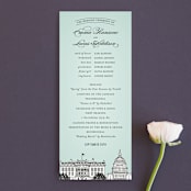 "Big City - Washington DC" - Wedding Programs in Mint Green by Hooray Creative - Front