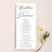 "Cordial Flourish" - Wedding Programs in Arctic by Olivia Raufman - Front