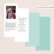 "Cordial Flourish" - Wedding Programs in Arctic by Olivia Raufman - Back of Card Options