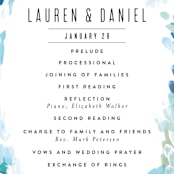 "Gallery Abstract Art" - Wedding Programs in Ocean by Alethea and Ruth - Detail