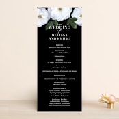 "Heirloom Roses" - Wedding Programs in Ebony by Jill Means - Front