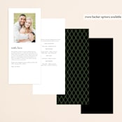 "Heirloom Roses" - Wedding Programs in Ebony by Jill Means - Back of Card Options