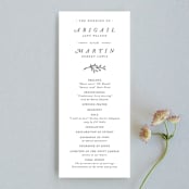 "Storybook Romance" - Wedding Programs in Cotton by Stacey Meacham - Front