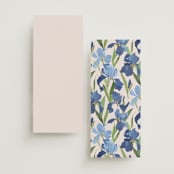 "Irises" - Wedding Programs in Natural by Everett Paper Goods - Back of Card Options
