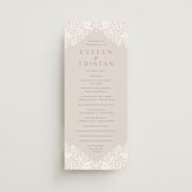 "Lace Trim" - Wedding Programs in Cream by Kristen Smith - Front