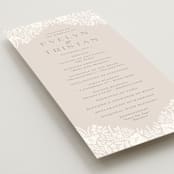 "Lace Trim" - Wedding Programs in Cream by Kristen Smith - Detail