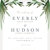 "Botanical Frame" - Wedding Programs in Fern by Kate Ahn - Detail