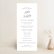 "Nothing Compares To You" - Wedding Programs in Cream by Design Lotus - Front