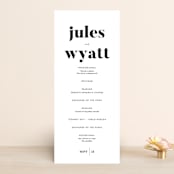 "Nolita" - Wedding Programs in Silk by Annie Clark - Front