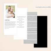 "Nolita" - Wedding Programs in Silk by Annie Clark - Back of Card Options