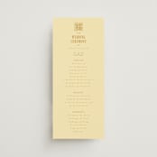 "Vintage Label" - Wedding Programs in Butter by Nazia Hyder - Front