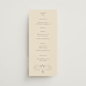 "The Swan" - Wedding Programs in Buttercream by Helena Vitto - Front