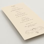 "The Swan" - Wedding Programs in Buttercream by Helena Vitto - Detail