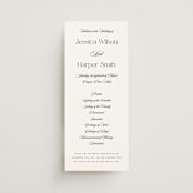 "Modern Romance" - Wedding Programs in Obsidian by Jennifer Postorino - Front