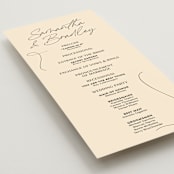 "French Whimsy Script" - Wedding Programs in Champagne by Wallace Design Co. - Detail