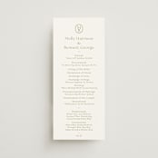 "Perriand" - Wedding Programs in Moss by Megan Davis - Front