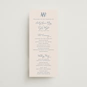 "Swan Crest" - Wedding Programs in Royal by Cass Loh - Front