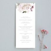 "romantic bouquet" - Wedding Programs in Plum by Phrosné Barwood - Front