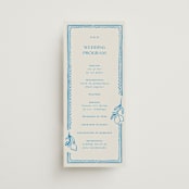 "Mediterraneo" - Wedding Programs in Ocean by Pati Cascino - Front