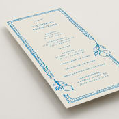 "Mediterraneo" - Wedding Programs in Ocean by Pati Cascino - Detail