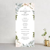 "Peony Floral Frame" - Wedding Programs in Cornflower by Alethea and Ruth - Front