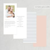 "Peony Floral Frame" - Wedding Programs in Cornflower by Alethea and Ruth - Back of Card Options