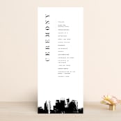 "Urban" - Wedding Programs in Onyx by Lori Wemple - Front