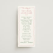 "Squiggly type" - Wedding Programs in Carnation by Creo Study - Front