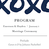 "Brushed Love" - Wedding Programs in Night Navy by Lisa Guerrero - Detail