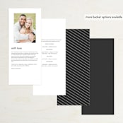 "Modern Initials" - Wedding Programs in Buttercream by Lori Wemple - Back of Card Options